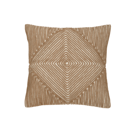 Capa de Almofada com Bordado Geométrico em Juta 45x45 - Clocasa | Além do Conforto