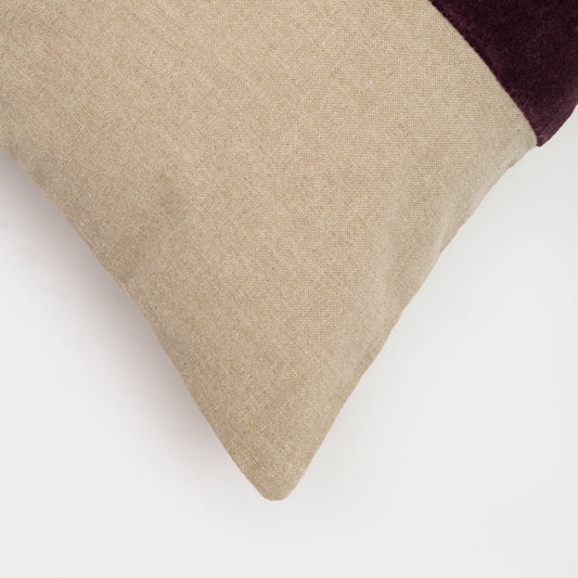 Capa de Almofada de Algodão com Listra em Veludo 30X50 - Clocasa | Além do Conforto