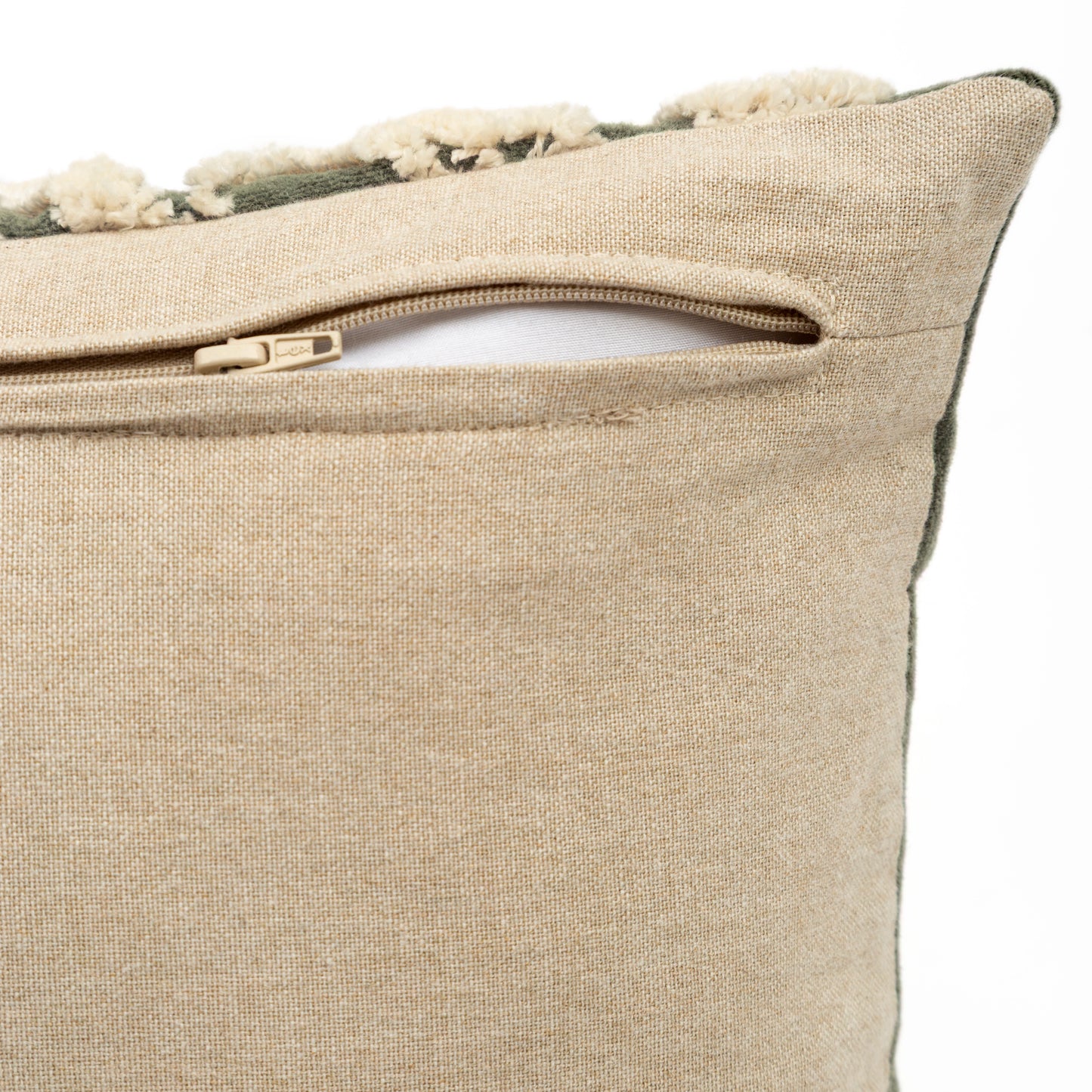 Capa de Almofada em Veludo Bordado Folhagem 30X50 Verde - Clocasa | Além do Conforto