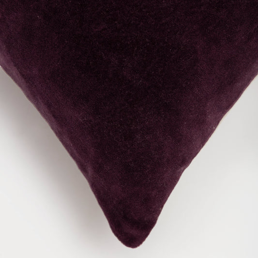 Capa de Almofada em Veludo de Algodão Vinho 50X50 - Clocasa | Além do Conforto