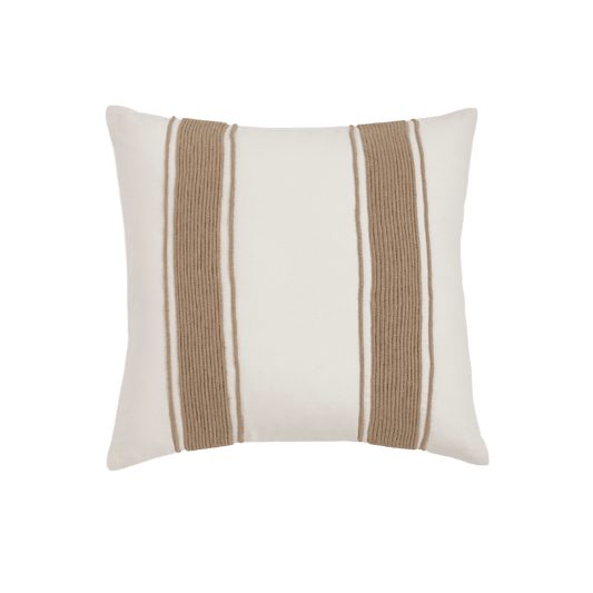 Capa de Almofada Quadrada com Bordado em Juta 50x50 - Clocasa | Além do Conforto