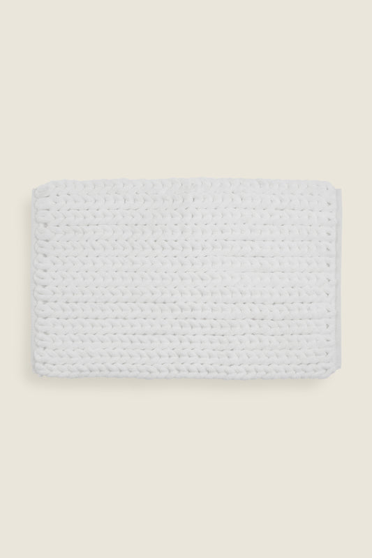 Tapete com Trançado Soft em Alto Relevo e Tom Neutro 50x80 - Clocasa | Além do Conforto