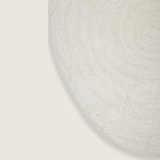 Tapete de Algodão Soft com Ondas em Espiral Orgânico 50x80 - Clocasa | Além do Conforto