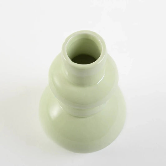 Vaso de Cerâmica Arredondado Menta - Clocasa | Além do Conforto