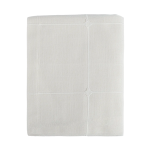 Toalha de Mesa com Bordado Xadrez Branco 140X180