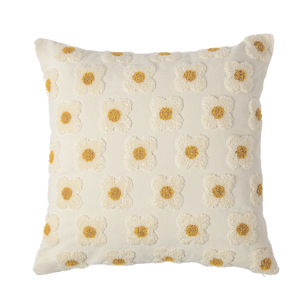 Almofada Margaridas Branco 45x45