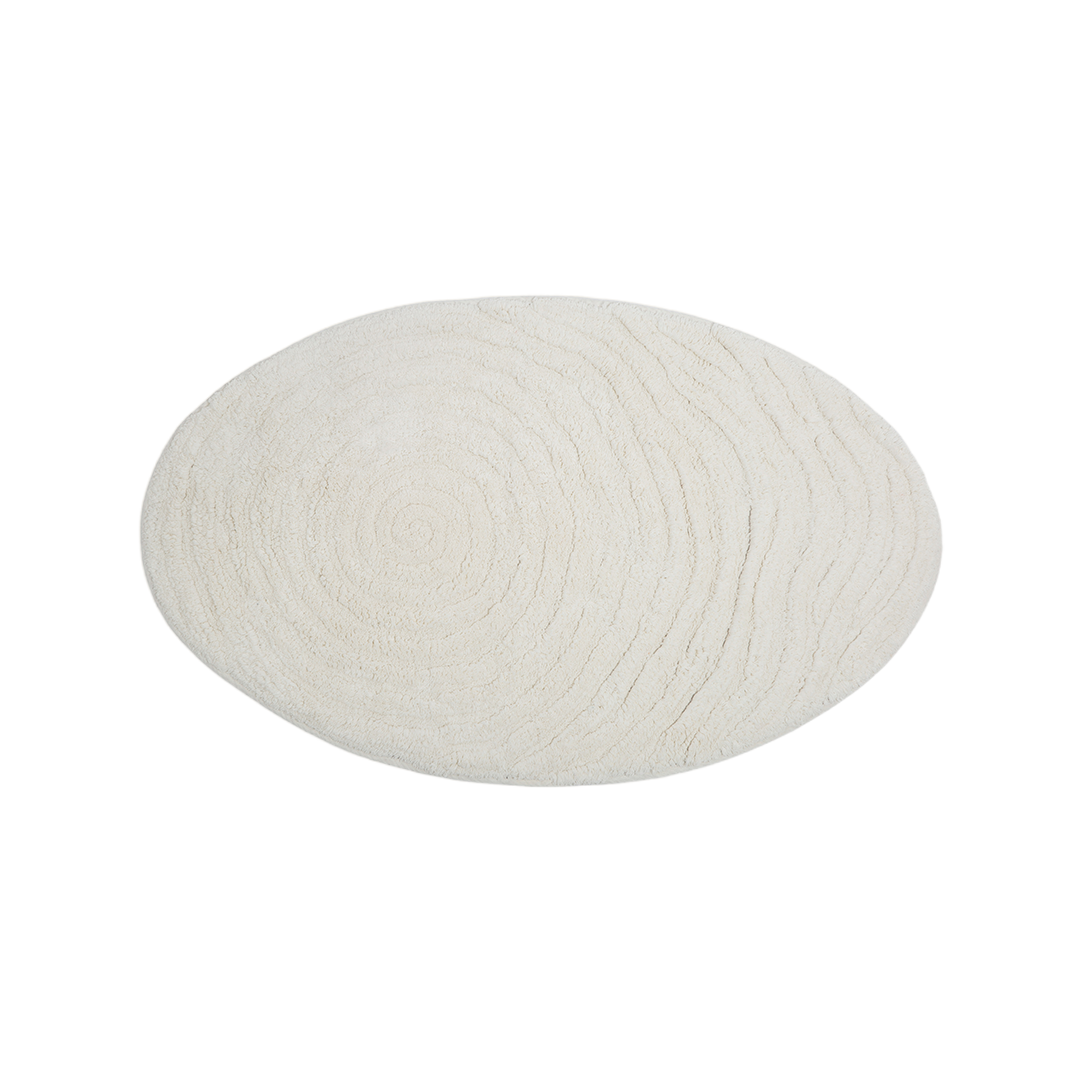 Tapete de Algodão Soft com Ondas em Espiral Orgânico 50x80