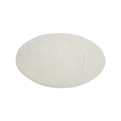 Tapete de Algodão Soft com Ondas em Espiral Orgânico 50x80