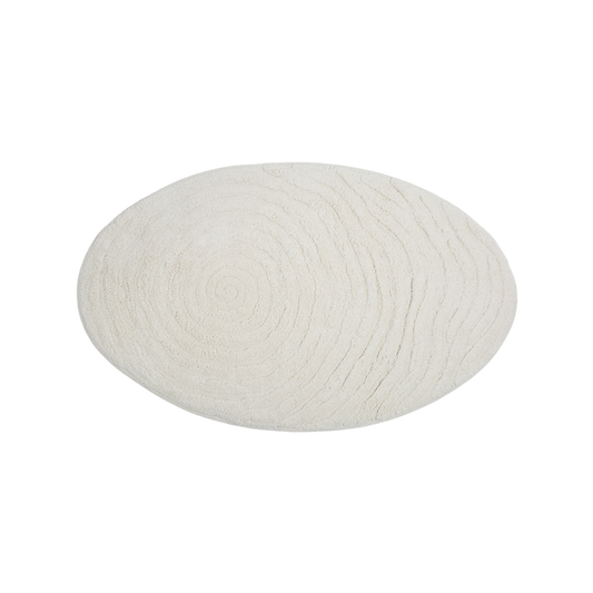 Tapete de Algodão Soft com Ondas em Espiral Orgânico 50x80