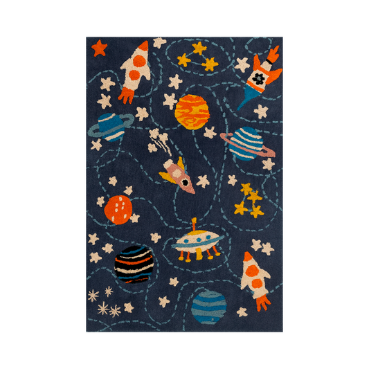 Tapete Infantil com Tema Astronauta Colorido 120x180