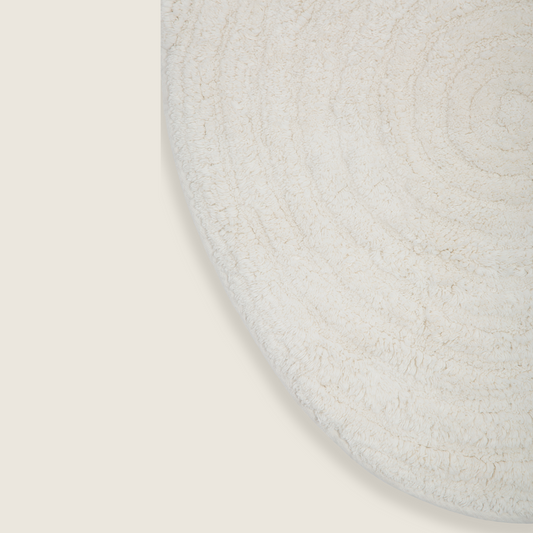 Tapete de Algodão Soft com Ondas em Espiral Orgânico 50x80
