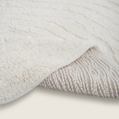 Tapete de Algodão Soft com Ondas em Espiral Orgânico 50x80