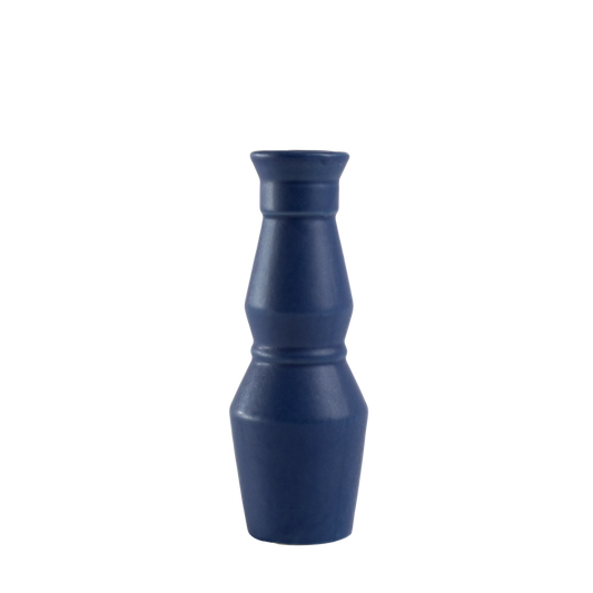 Vaso de Cerâmica Geométrico Marinho