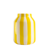 Vaso de Cerâmica Listrado Amarelo