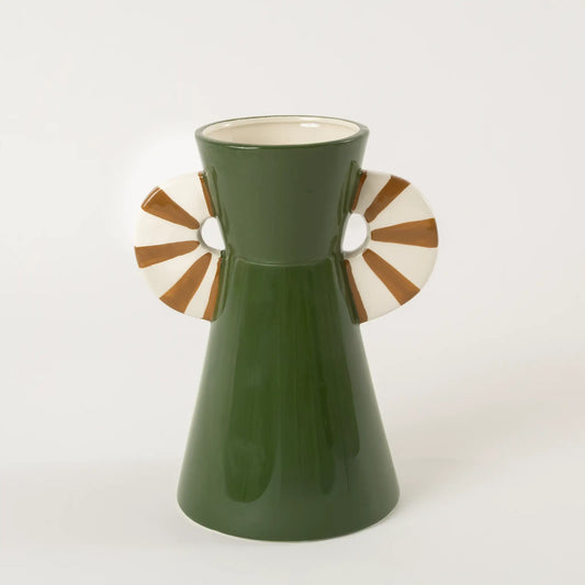 Vaso de Cerâmica Multicolor Verde