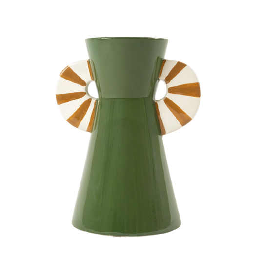 Vaso de Cerâmica Multicolor Verde