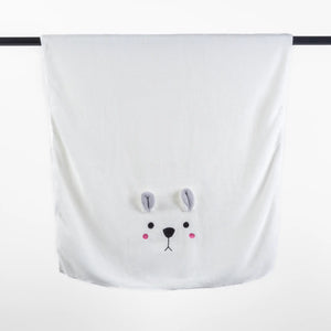 Toalha de Banho com Capuz Urso 70X140 Branco