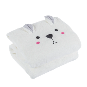 Toalha de Banho com Capuz Urso 70X140 Branco