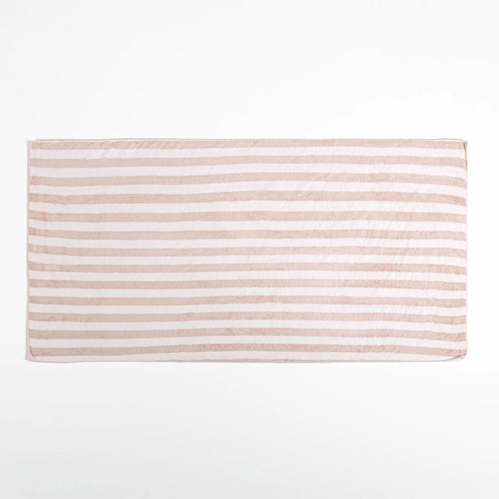 Toalha de Banho Listrada 70X140 Rosa