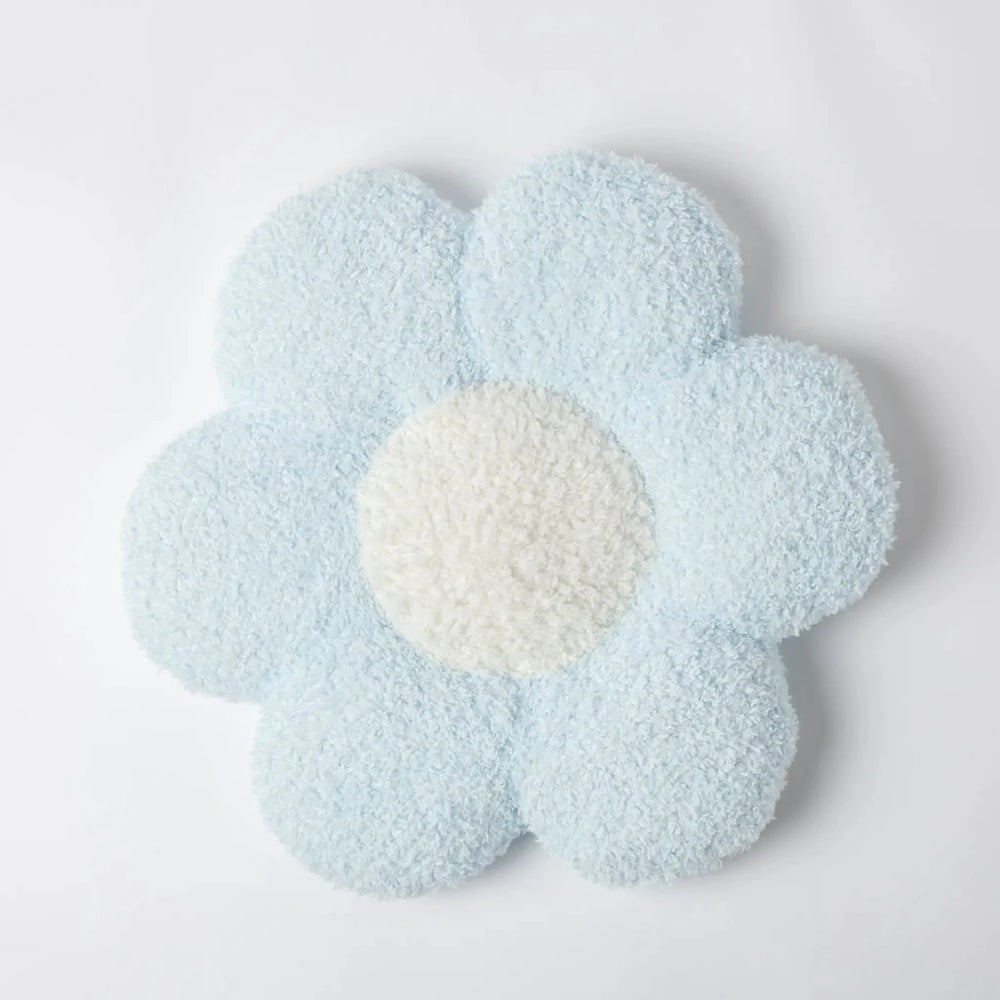 Almofada Flor Azul com Branco 50x50 - Clocasa | Além do Conforto