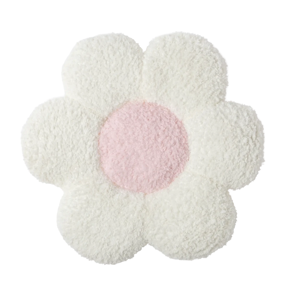 Almofada Flor Branco com Rosa 50x50 - Clocasa | Além do Conforto