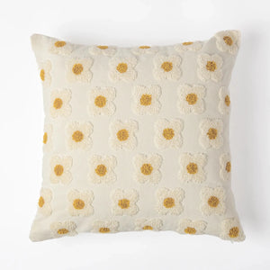 Almofada decorativa para ambientes no tamanho 45x45 cm na cor branca em tecido de alta qualidade com fechamento em zíper invisível, perfeito para valorizar poltronas ou camas com uma proposta de design têxtil autêntico e refinado.
