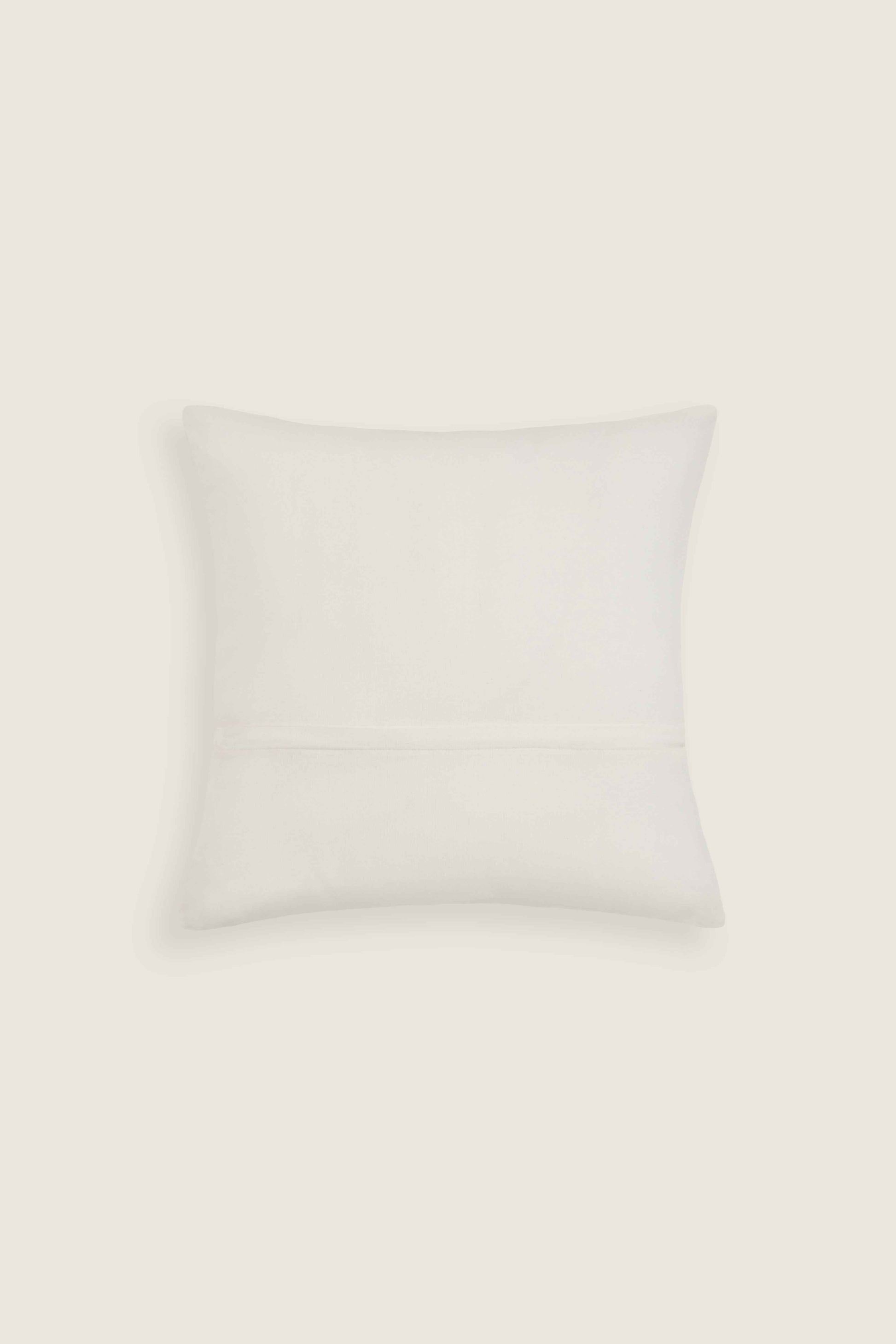 Capa de Almofada Quadrada com Bordado em Juta 50x50