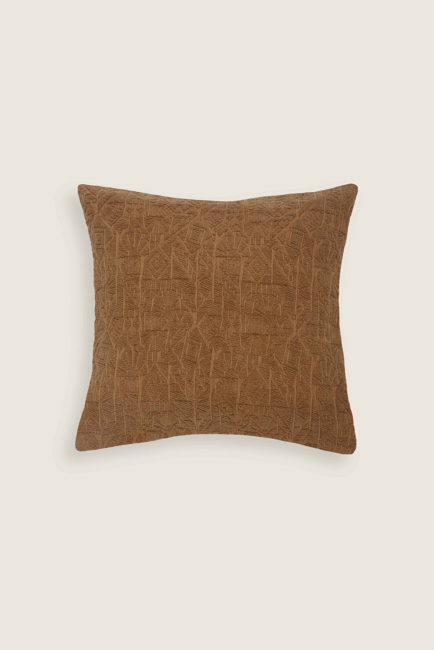 Capa de Almofada em Jacquard Estonado Terracota 45x45