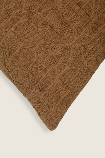 Capa de Almofada em Jacquard Estonado Terracota 45x45