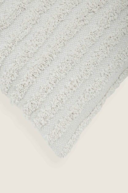 Capa de Almofada Retangular com Listras Tufting 35x75