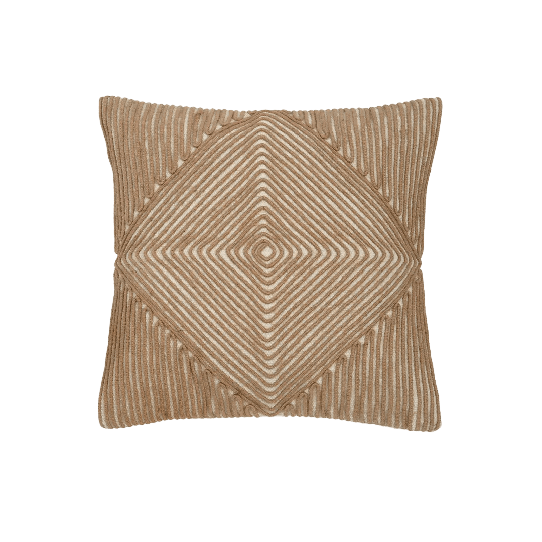 Capa de Almofada com Bordado Geométrico em Juta 45x45 - Clocasa | Além do Conforto