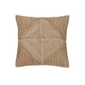 Capa de Almofada com Bordado Geométrico em Juta 45x45 - Clocasa | Além do Conforto