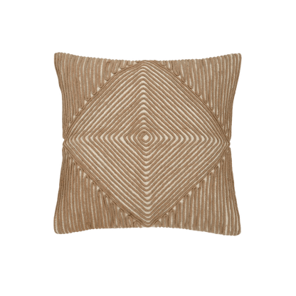 Capa de Almofada com Bordado Geométrico em Juta 45x45 - Clocasa | Além do Conforto