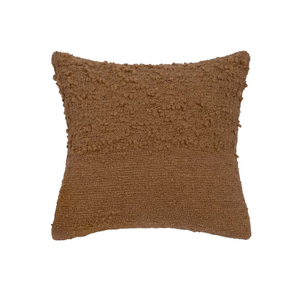 Capa de Almofada com Textura Bouclé Duo Mostarda 45x45 - Clocasa | Além do Conforto