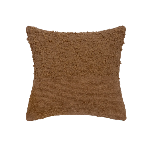Capa de Almofada com Textura Bouclé Duo Mostarda 45x45 - Clocasa | Além do Conforto