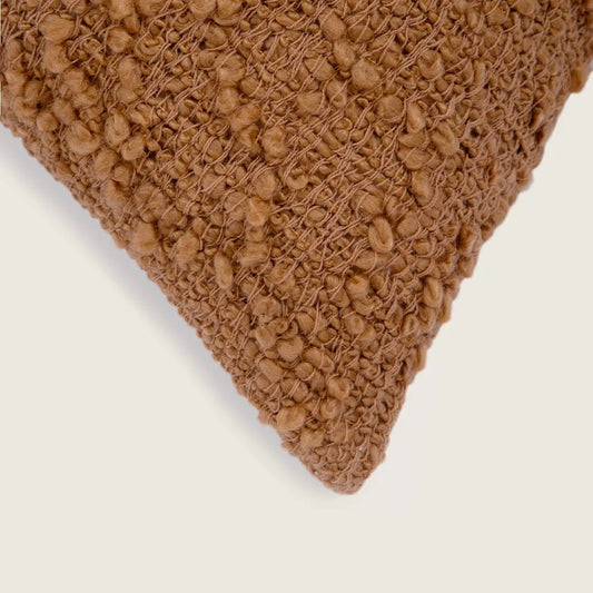Capa de Almofada com Textura Bouclé Duo Mostarda 45x45 - Clocasa | Além do Conforto