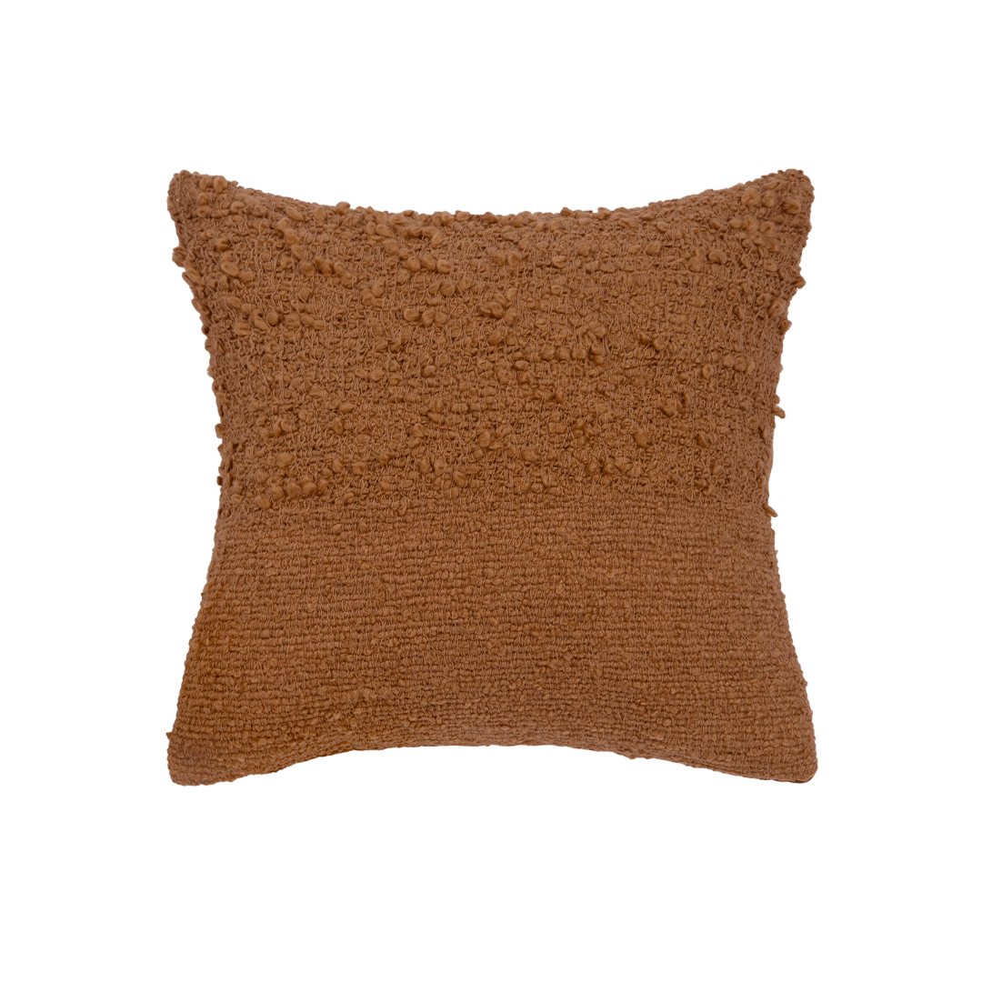 Capa de Almofada com Textura Bouclé Duo Mostarda 45x45 - Clocasa | Além do Conforto