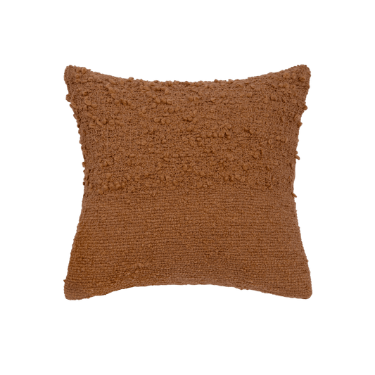 Capa de Almofada com Textura Bouclé Duo Mostarda 45x45 - Clocasa | Além do Conforto