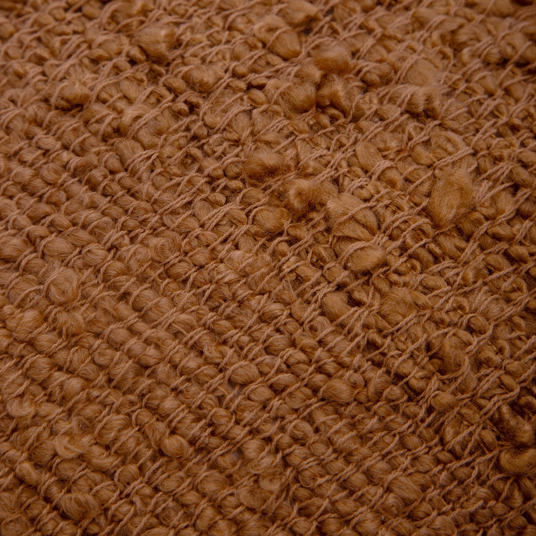 Capa de Almofada com Textura Bouclé Duo Mostarda 45x45 - Clocasa | Além do Conforto