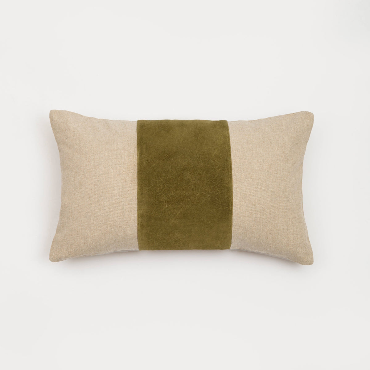 Capa de Almofada de Algodão com Listra em Veludo 30X50 - Clocasa | Além do Conforto