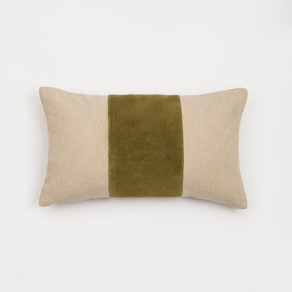 Capa de Almofada de Algodão com Listra em Veludo 30X50 - Clocasa | Além do Conforto