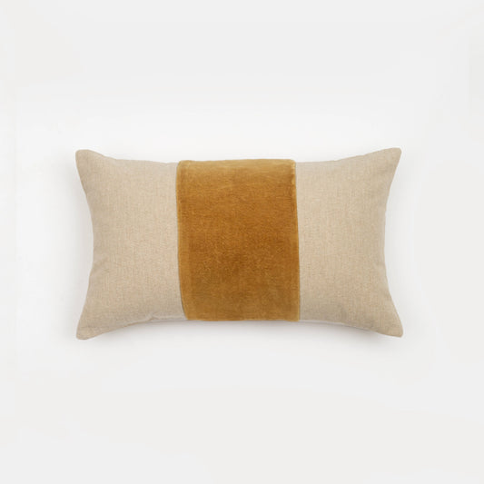 Capa de Almofada de Algodão com Listra em Veludo 30X50 - Clocasa | Além do Conforto