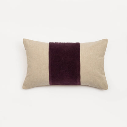 Capa de Almofada de Algodão com Listra em Veludo 30X50 - Clocasa | Além do Conforto