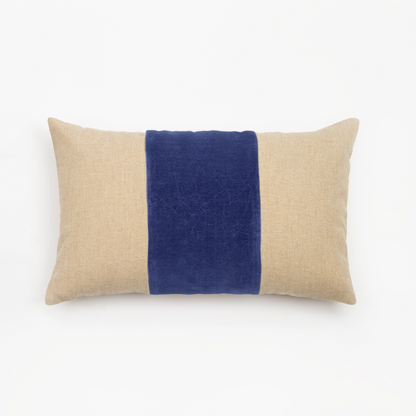 Capa de Almofada de Algodão com Listra em Veludo 30X50 - Clocasa | Além do Conforto