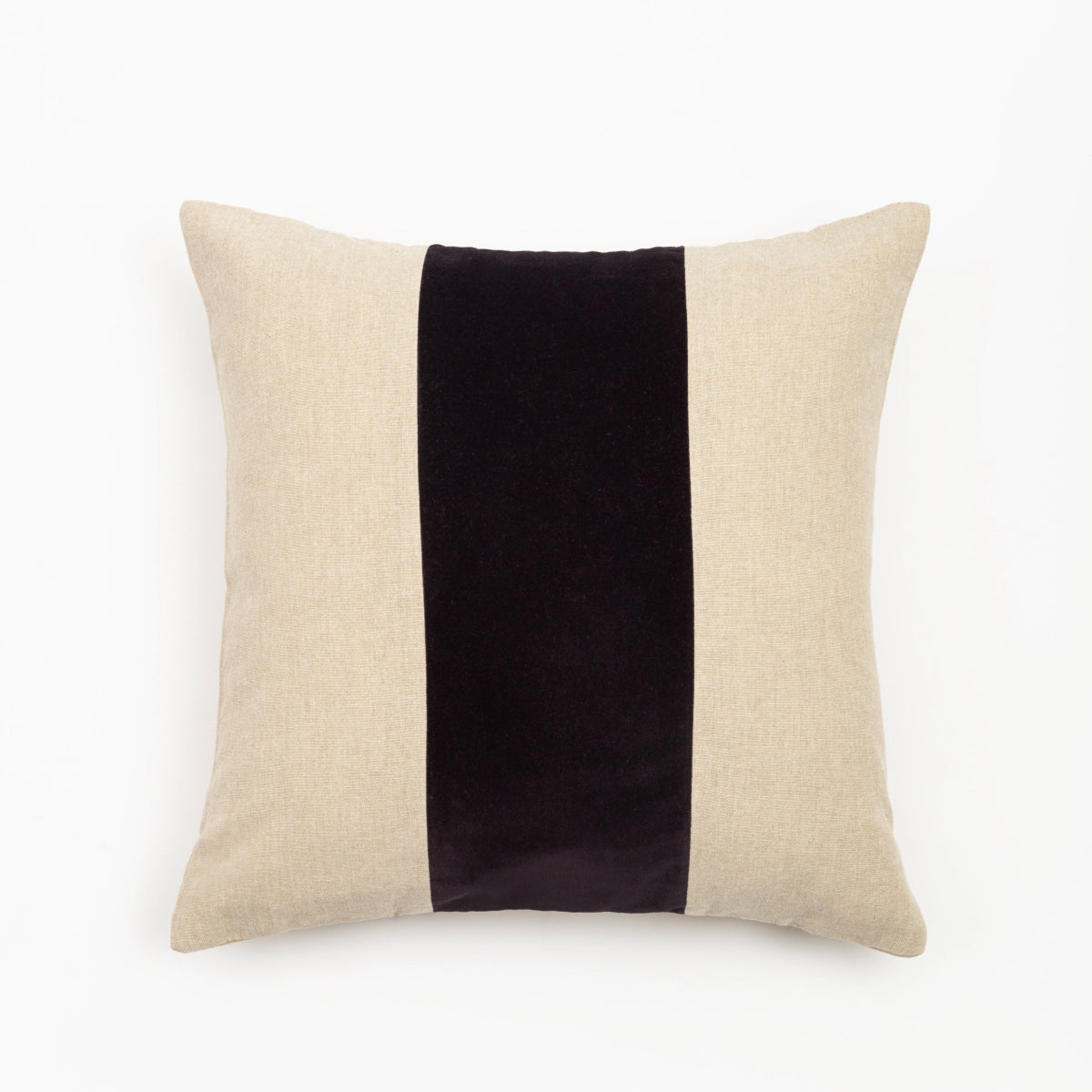 Capa de Almofada de Algodão com Listra em Veludo 45X45 - Clocasa | Além do Conforto
