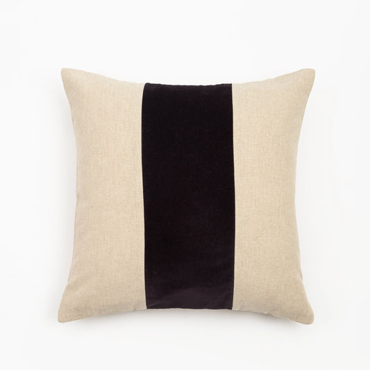Capa de Almofada de Algodão com Listra em Veludo 45X45 - Clocasa | Além do Conforto