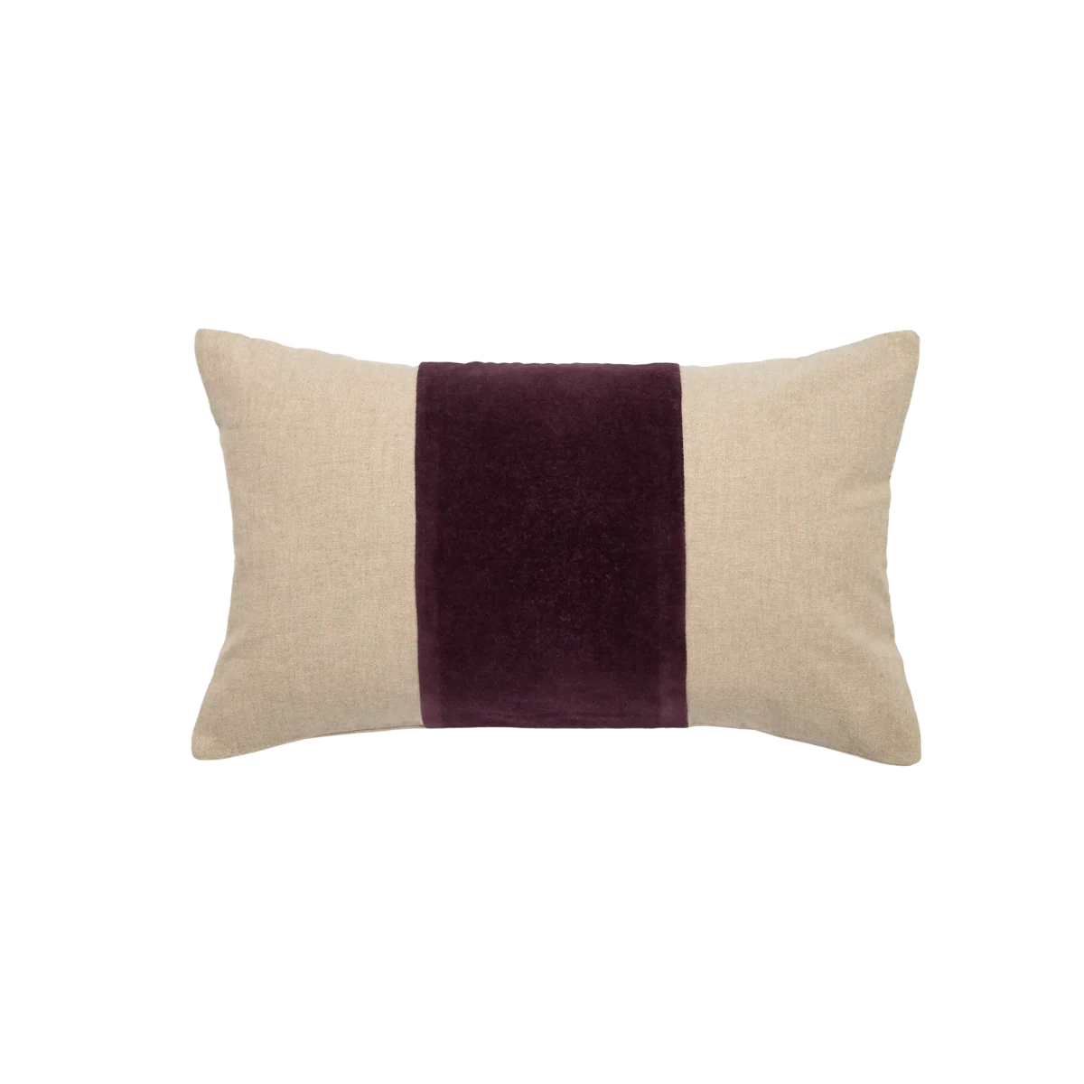 Capa de Almofada de Algodão com Listra Vinho Veludo 30X50 - Clocasa | Além do Conforto