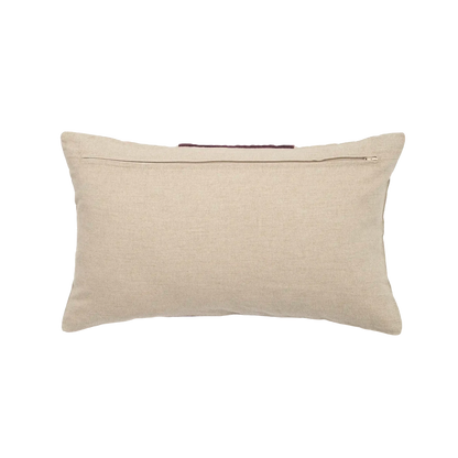 Capa de Almofada de Algodão com Listra Vinho Veludo 30X50 - Clocasa | Além do Conforto