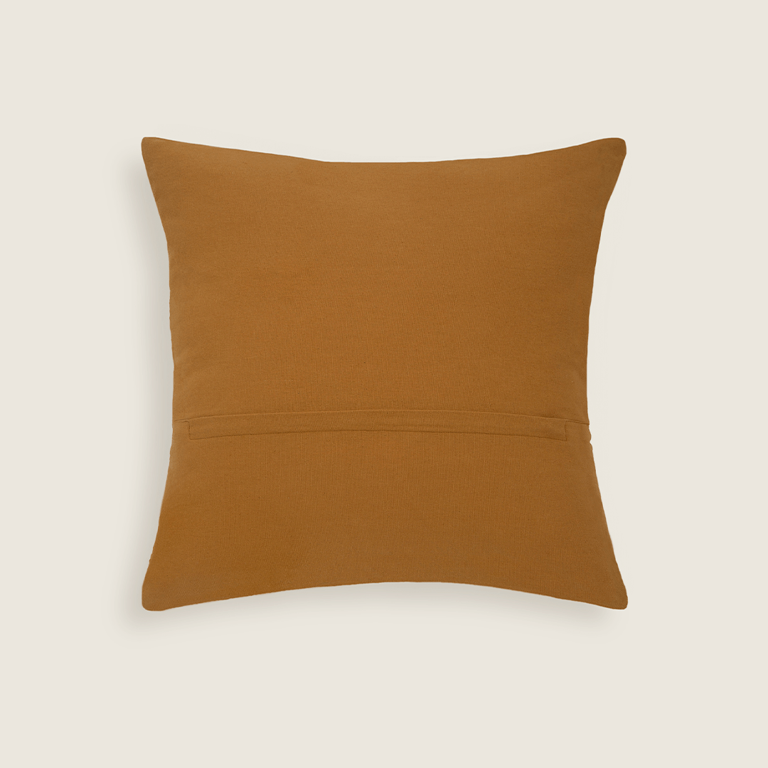 Capa de Almofada em Jacquard Estonado Mostarda 45x45 - Clocasa | Além do Conforto