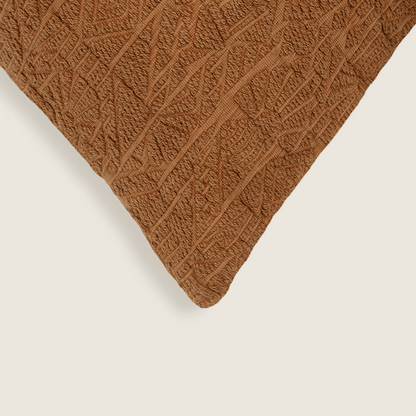 Capa de Almofada em Jacquard Estonado Terracota 45x45 - Clocasa | Além do Conforto